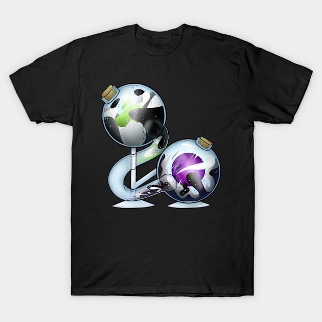 Agender And Asexual Pride Potion T-Shirt by Qur0w